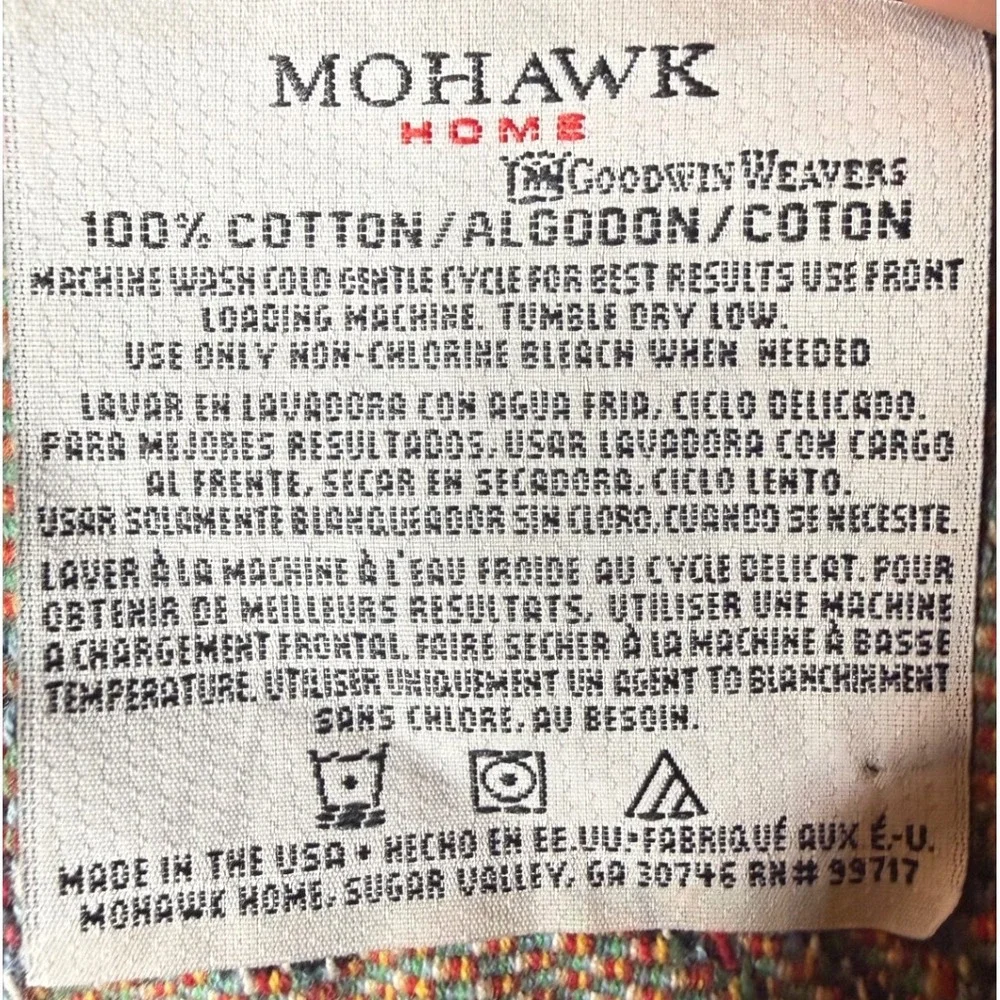 Mohawk Home Rooster Throw Blanket Unisex OS Brown Excellent Woven Cotton Fringed